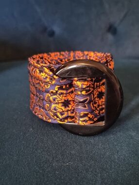 J. Crew Orange and Purple Woven Belt Bag Strap